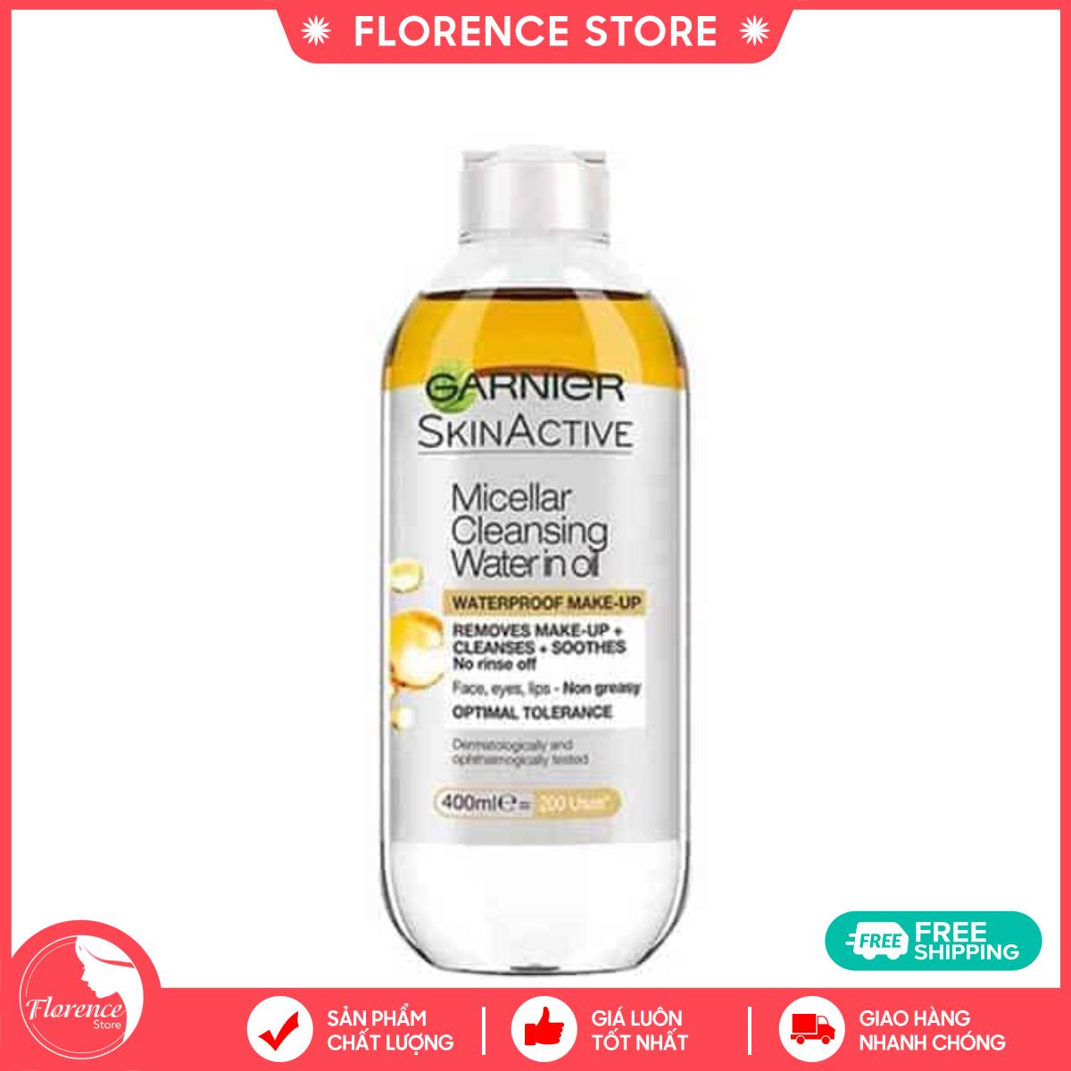 Nước tẩy trang Garnier Micellar Cleansing Water 400ml( Màu Vàng Dầu- cho Mọi Loại Da)