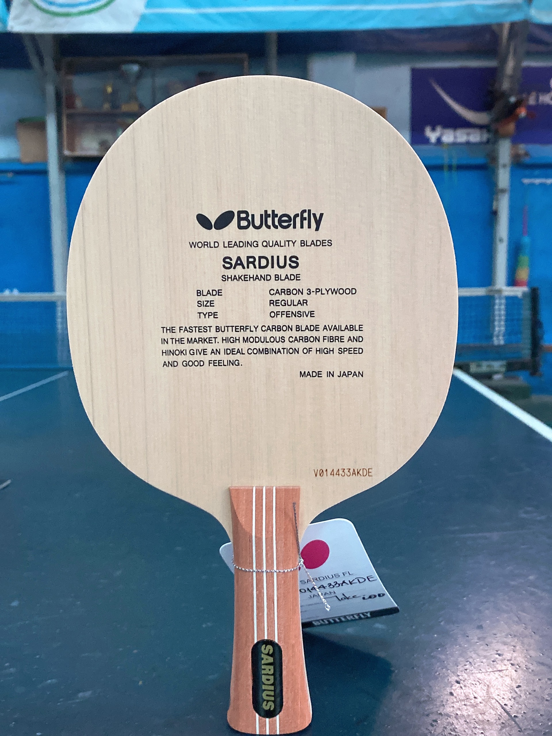 Cốt vợt bóng bàn chính hãng butterfly sardius tặng kèm 3 qủa bóng tập