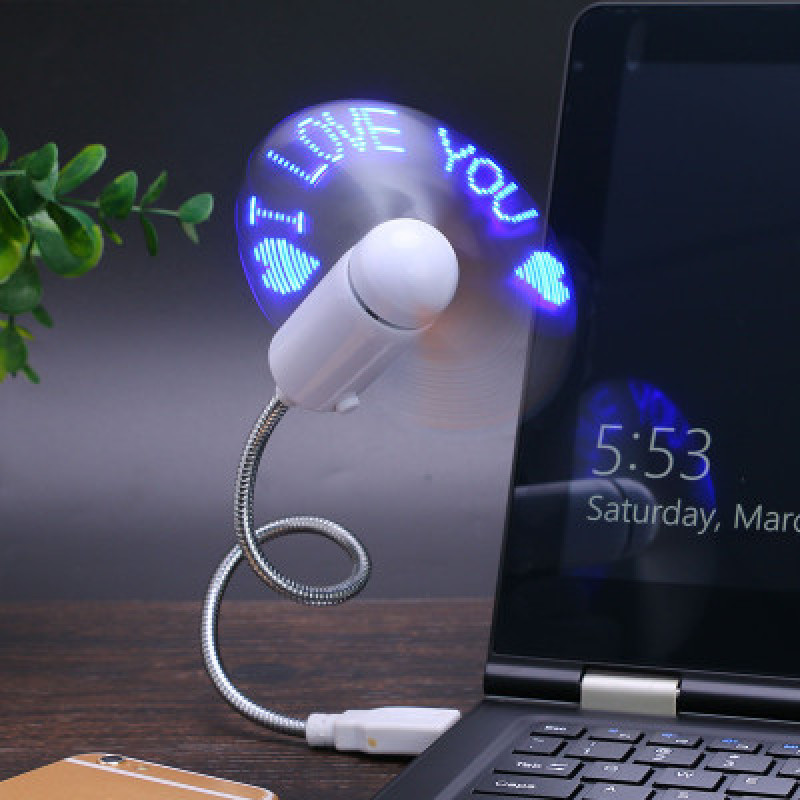 Quạt LED chạy chữ theo thông điệp tự tạo nội dung và kiểu chữ kèm đĩa CD và cáp sạc.Led Fan tạo kiểu chữ tùy ý