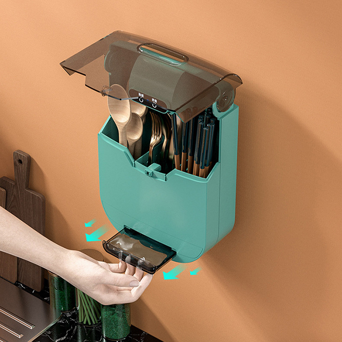 Hộp sấy và khử khuẩn đũa thìa bằng TIA UV, Hộp đựng đũa thìa, giá cắm đũa thia nhà bếp, ống cắm dao đũa thìa, ống đựng đũa, kệ nhà bếp, giá để đồ nhà bếp, dụng cụ nhà bếp, kệ đựng dao đũa muỗng