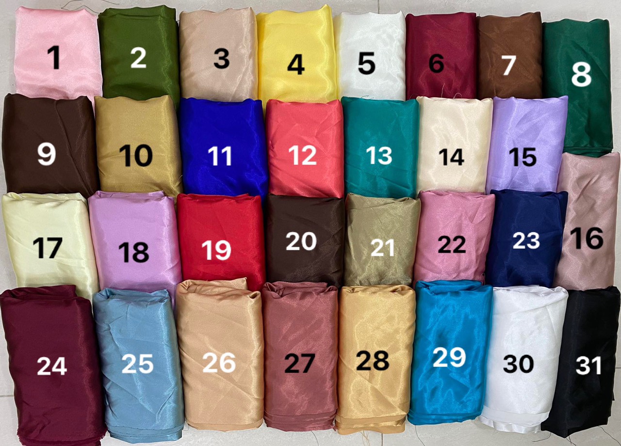 [ Sale] Vải lụa satin mềm rũ hàng cây cắt mét theo yêu cầu