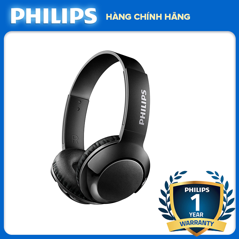 TAI NGHE KHÔNG DÂY BLUETOOTH PHILIPS BASS SHB3075BK - BẢO HÀNH CHÍNH HÃNG 1 NĂM