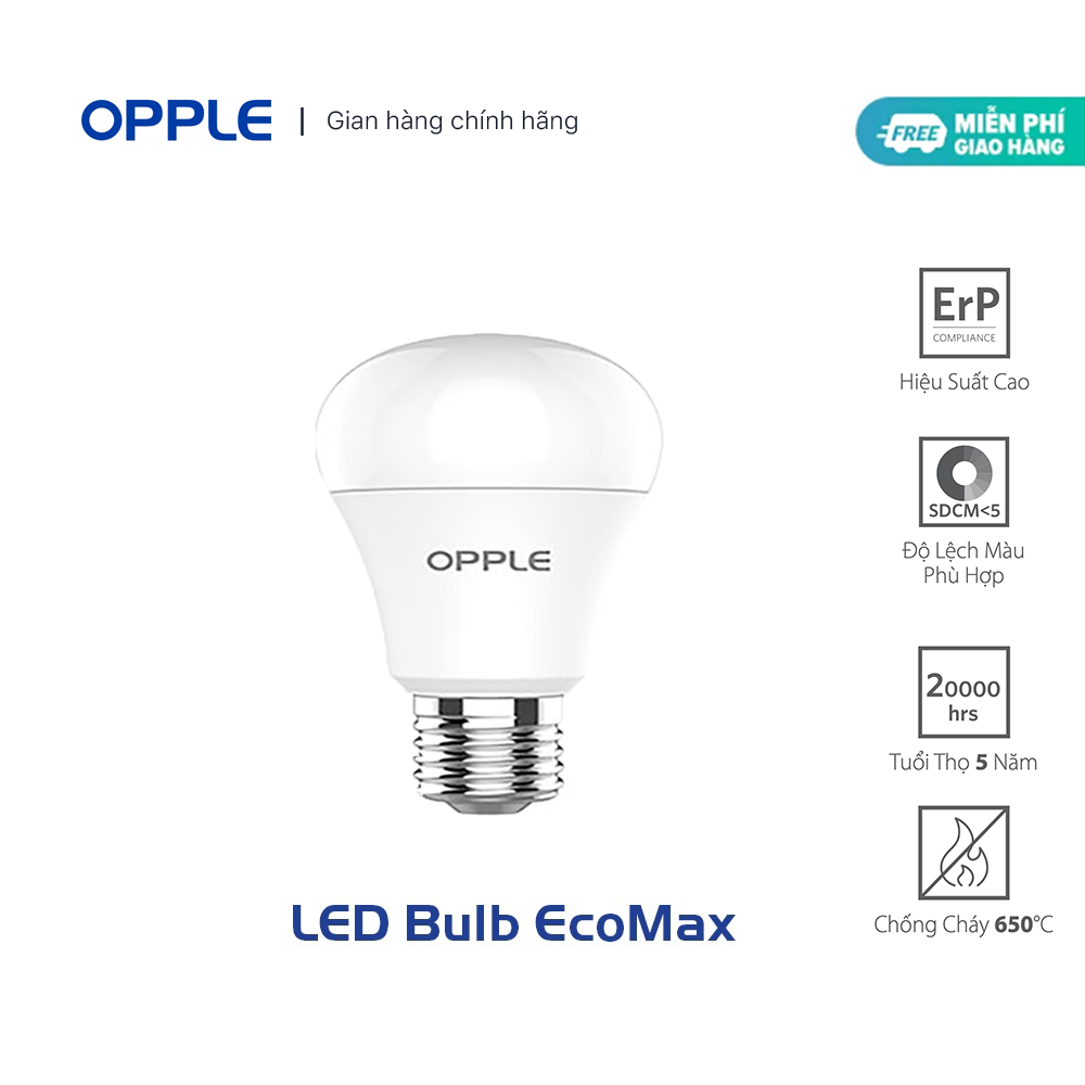 Đèn LED OPPLE EcoMax 1 Bulb A70  E27 14W V7 - Tiết Kiệm Năng Lượng - Hiệu Suất Chiếu Sáng Cao - Chính Hãng