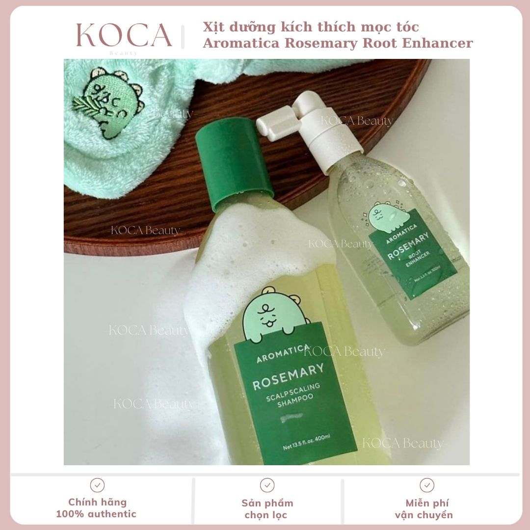Xịt dưỡng chống gãy rụng, kích thích mọc tóc Aromatica Rosemary Root Enhancer