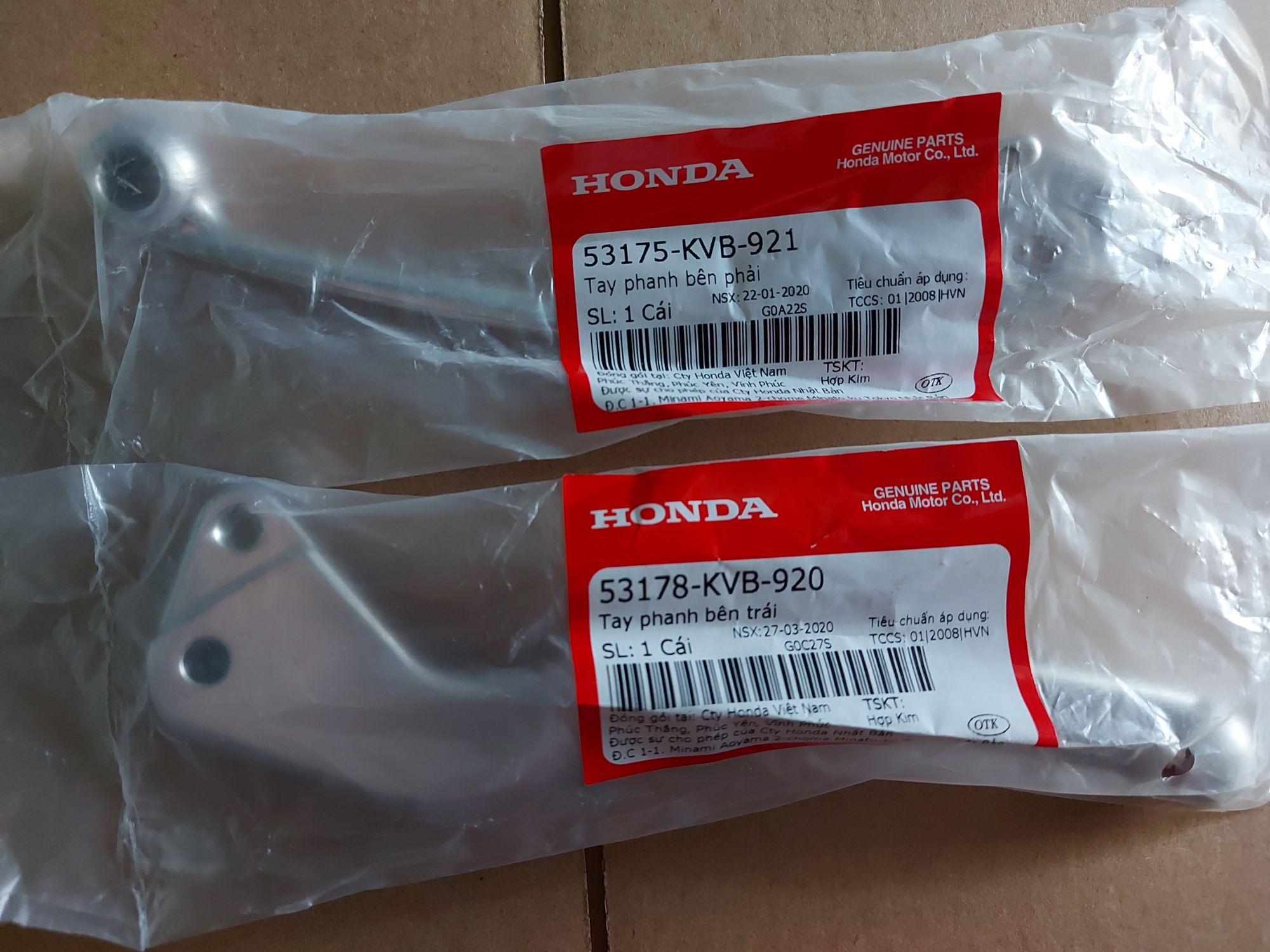 Tay thắng ( tay phanh ) xe Airblade/ Click110/ Vision đời 2014 đến 2020 hãng