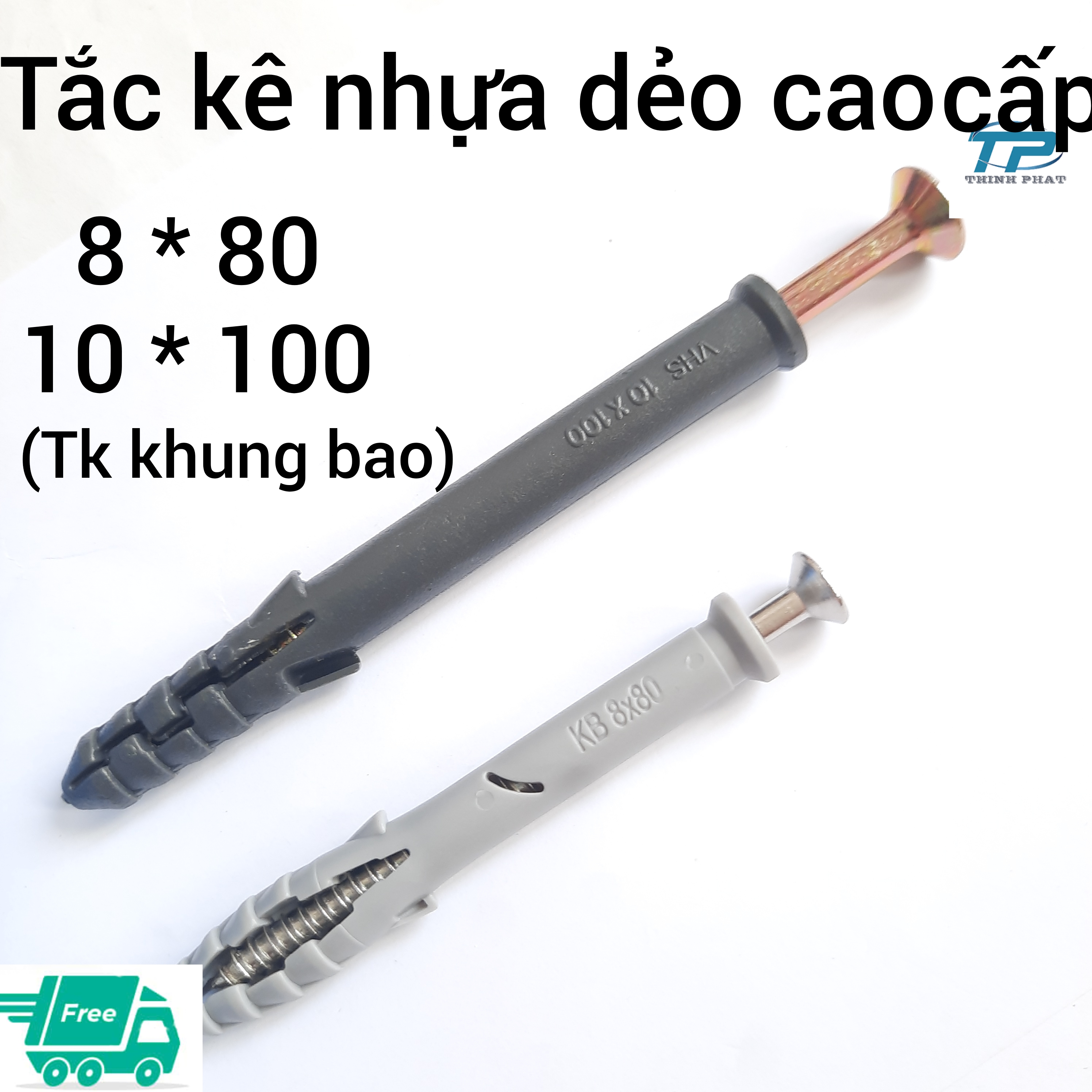 20 bộTacke nhựa dẻo cao cấp 8 100mm chuyên dùng lắp đặt khung bao các loại cửa , treo các vật dụng cần độ chịu tải lớn ,
