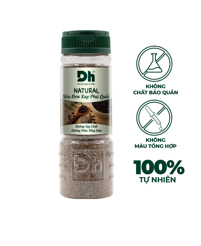 Natural tiêu đen xay phú quốc 45gr/ 80gr dh foods