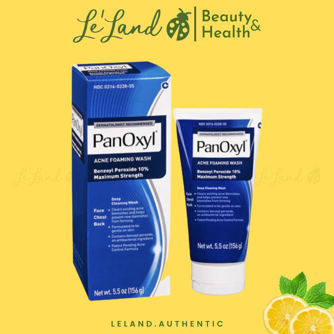 [HCM]Bill Us - Sữa rửa mặt PanOxyl Acne Foaming Wash Benzoyl Peroxide 10% Maximum Strength 156g