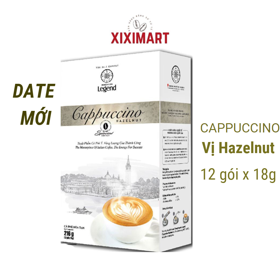 Cà phê hoà tan Cappucino hazelnut 216g Trung Nguyên Legend
