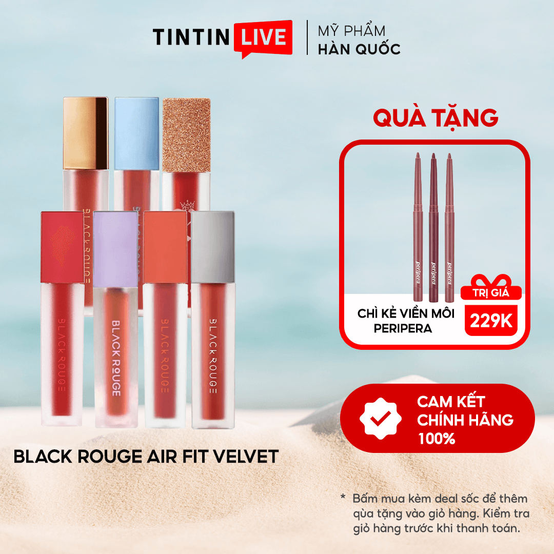 Son Kem Lì Black Rouge Air Fit Velvet Tint chính hãng