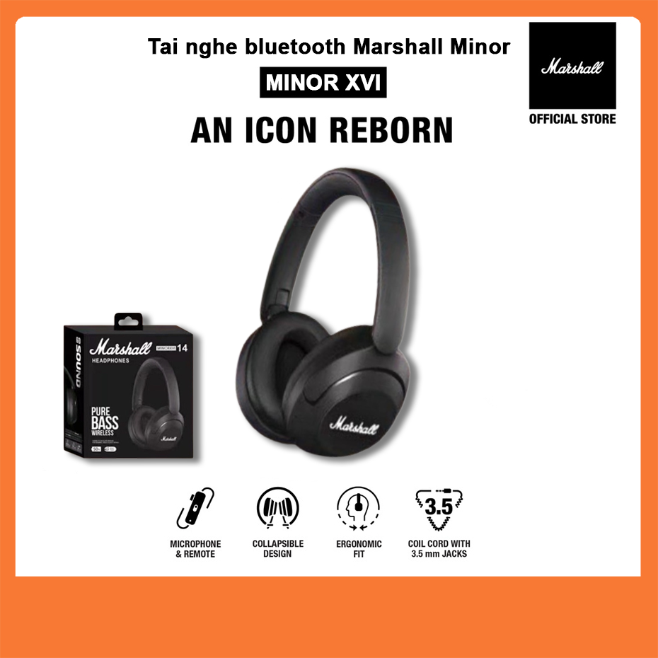 Tai Nghe Bluetooth Chụp Tai Marshall MINOR XVIMarshall headphone - Giá Tốt