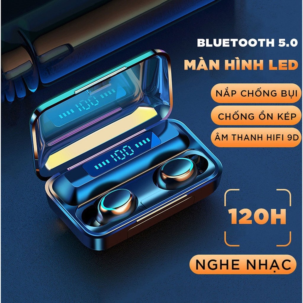 A+🔥 Tai Nghe Không Dây Bluetooth TWS F9 Chơi Game/Gaming Chống Ồn Có Mic In Ear Cho Điện Thoại Apple iPhone Xiaomi OPPO