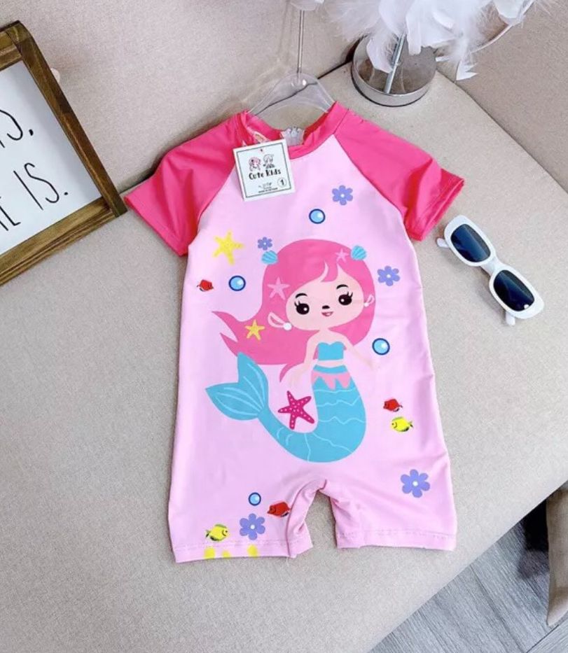 Đồ bơi cho bé gái liền thân size 10-20kg, bikini cho bé gái liền thân nàng tiên cá