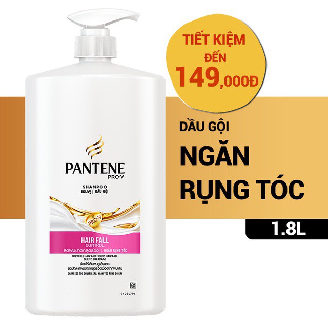 [HCM]Dầu Gội Pantene Ngân Rụng Tóc Chai 1800ml