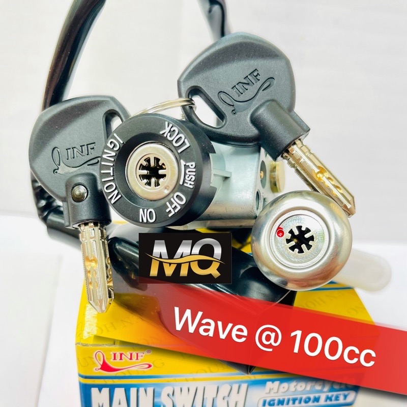 Bộ ổ khoá xe máy wave a 100cc sản xuất 2007-2015 - khoá 8 cạnh chống trộm tuyệt đối