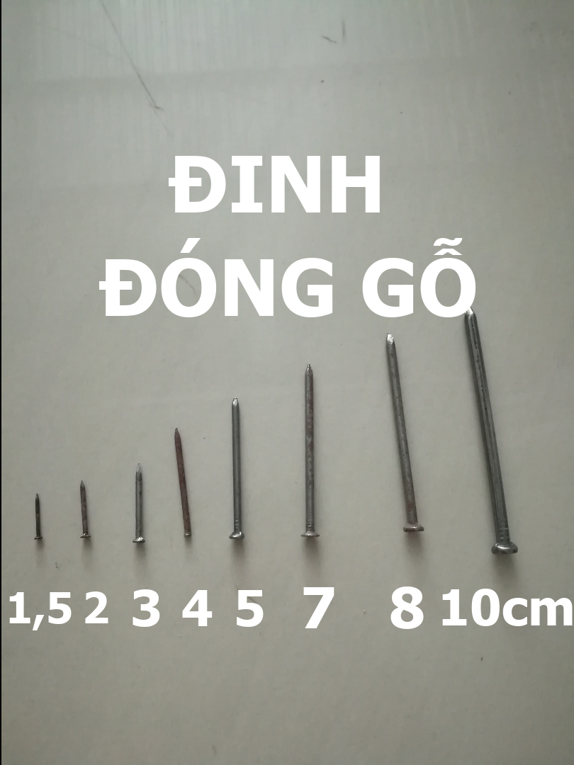 100g đinh đóng gỗ nhiều kích thước 1,5cm 2cm 3cm 4cm 5cm 7cm 8cm 10cm