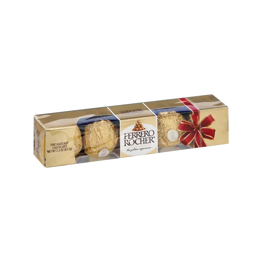 Socola Ferrero Rocher thanh 5 viên 62.5g