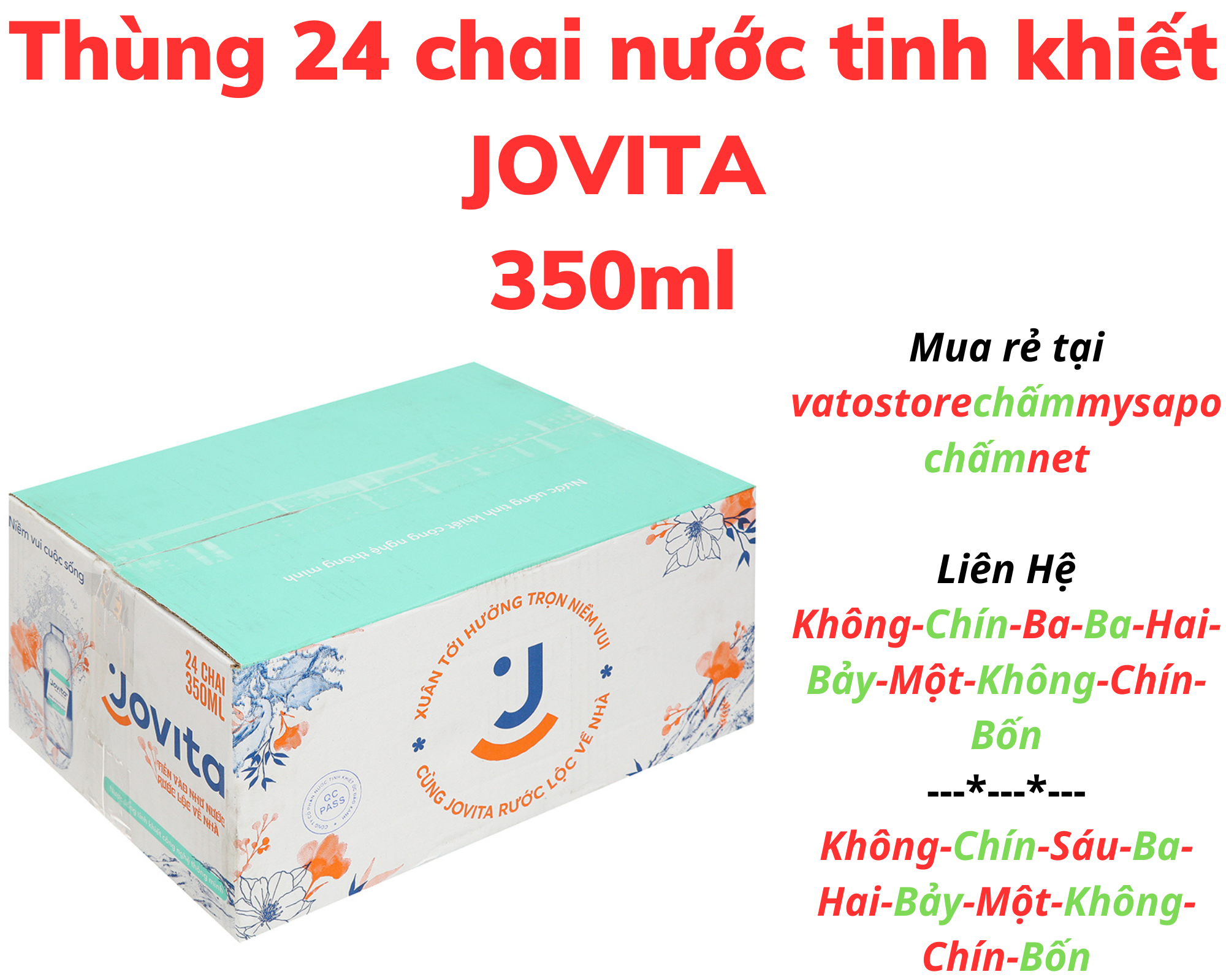 Nước uống đóng chai JOVITA chai 350ml