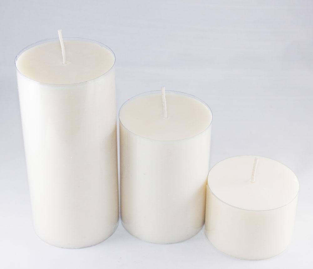 Bộ ba cây nến trụ thiên thanh đường kính 7cm