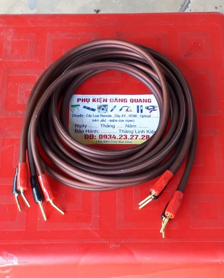 Cặp dây loa Canare dài 3m hàn sẵn jack mỏ chim