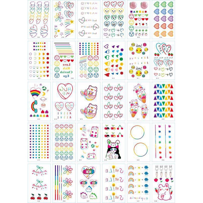 160 hình xăm dán tattoo tha thu đẹp mặt cười icon emoji vui nhộn mã x1