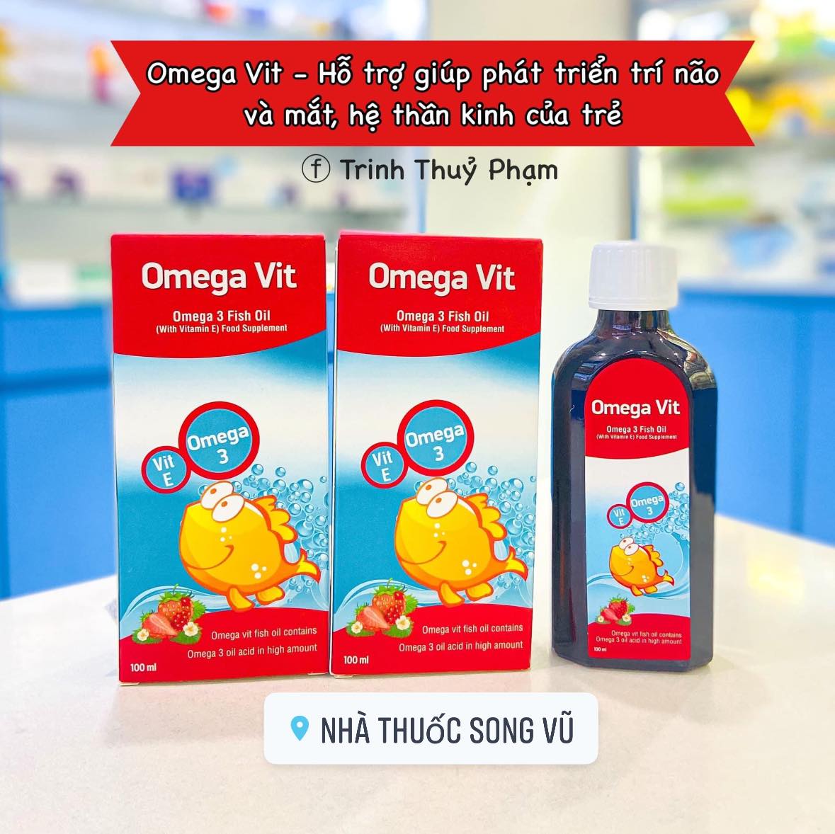 ✅ Omega Vit – Chai 100ml Bổ sung Omega 3 tinh khiết phát triển trí não, mắt và hệ thần kinh cho trẻ