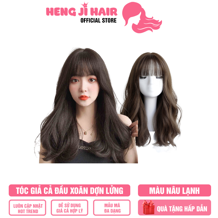 Tóc Giả Nữ Nguyên Đầu Xoăn Dợn Lửng Mã C0304 HH106 Chắc Chắn, Không Sợ Rơi Khi Hoạt Động Mạnh, Hàng Có Sẵn, Cam Kết Cả Về Chất Liệu Cũng Như Hình Dáng - Hengji Hair Official Store