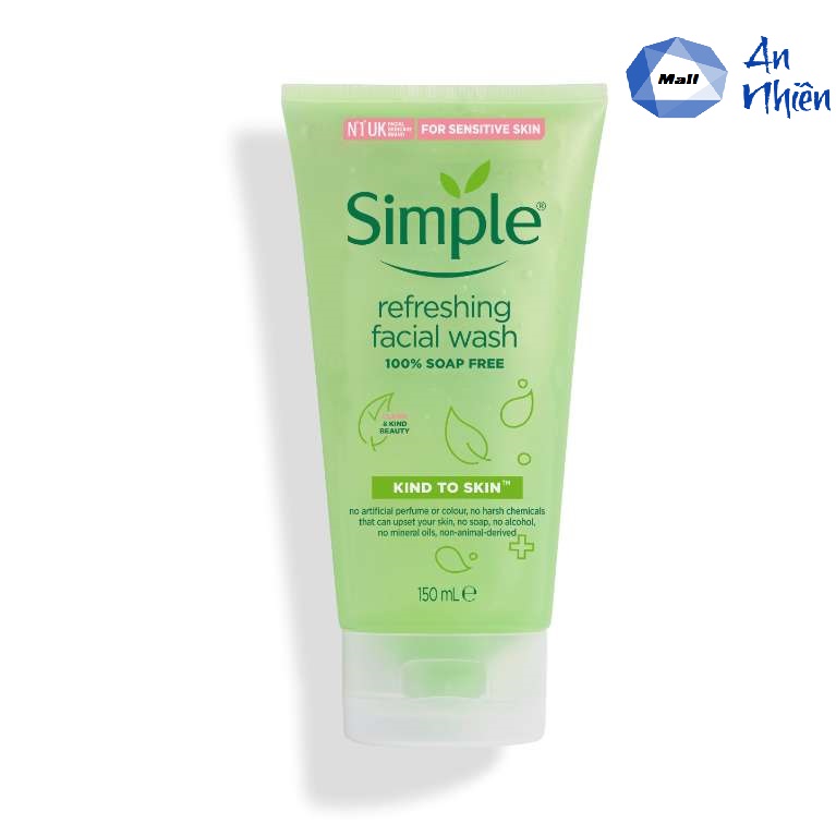Sửa rữa mặt cao cấp simple kind to skin 150ml - mẫu mới