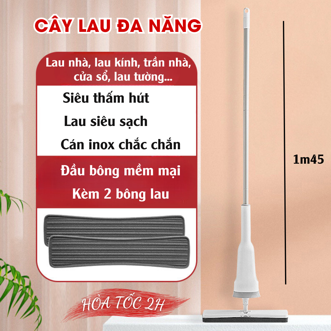 Cây lau nhà cao cấp công nghệ Nhật Bản tự động vắt sạch nước bẩn - Chổi lau nhà công nghệ Nhật Bản