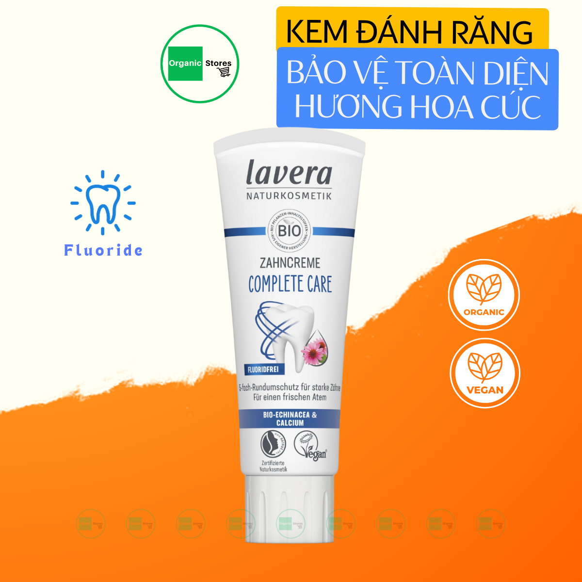 Kem đánh răng hữu cơ bảo vệ toàn diện hương hoa cúc 75ml - Lavera