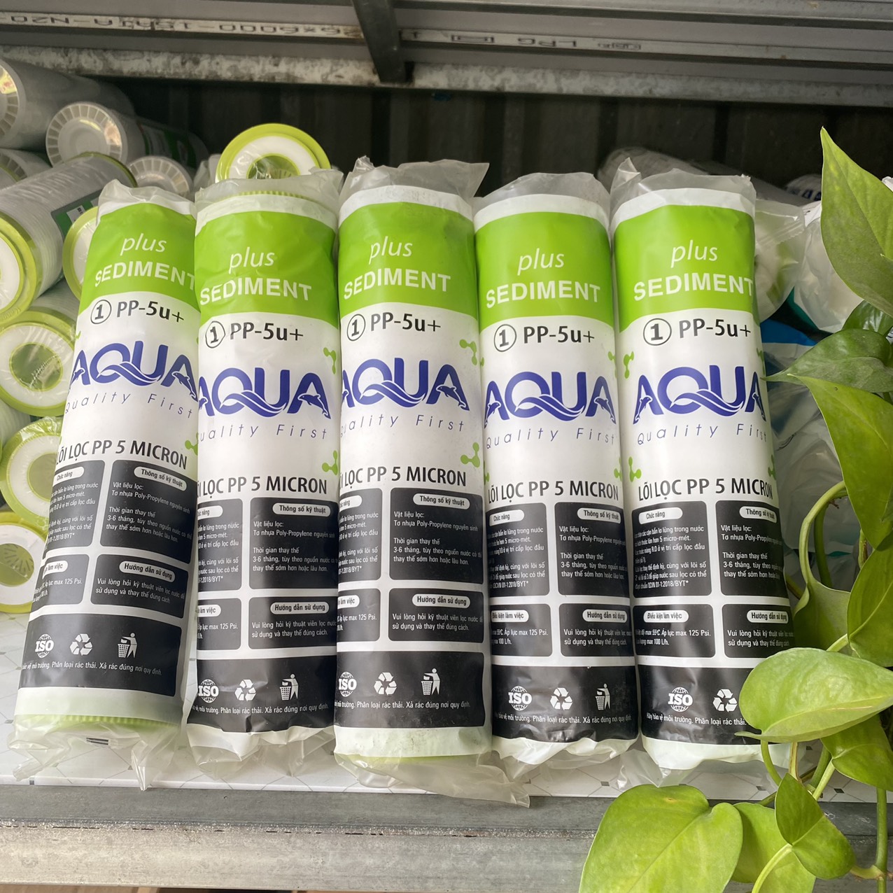 Combo 5 lõi lọc số 1 Aqua, lõi PP 5 micron dùng cho tất cả các loại máy lọc nước