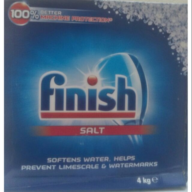 Hộp 4,0 kg muối làm mềm nước Finish dùng cho máy rửa bát