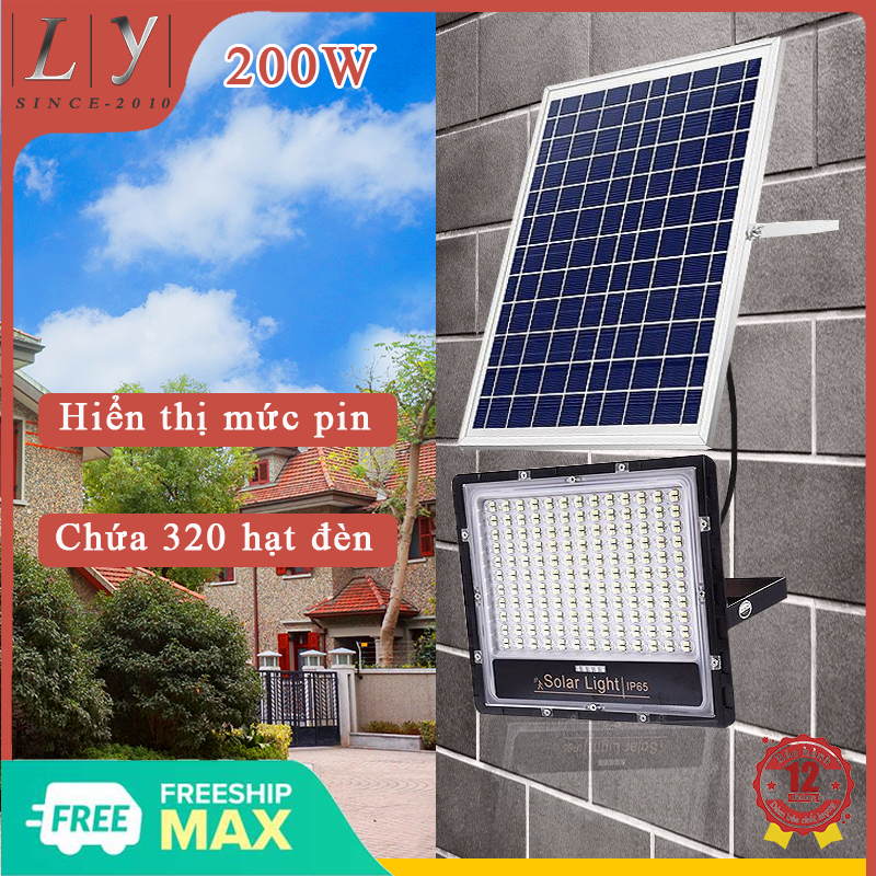 nâng cấp Đèn Led Pha Năng Lượng Mặt Trời 100w-200w-300w Đèn Led Năng Lương Sân Vườn Thiết kế thấu kính lồi Cảm biến hồng ngoại  Pin dung lượng lớn Bảng quang điện siêu lớn mới  Bảo Hành 6 Tháng Dễ dàng để cài đặt