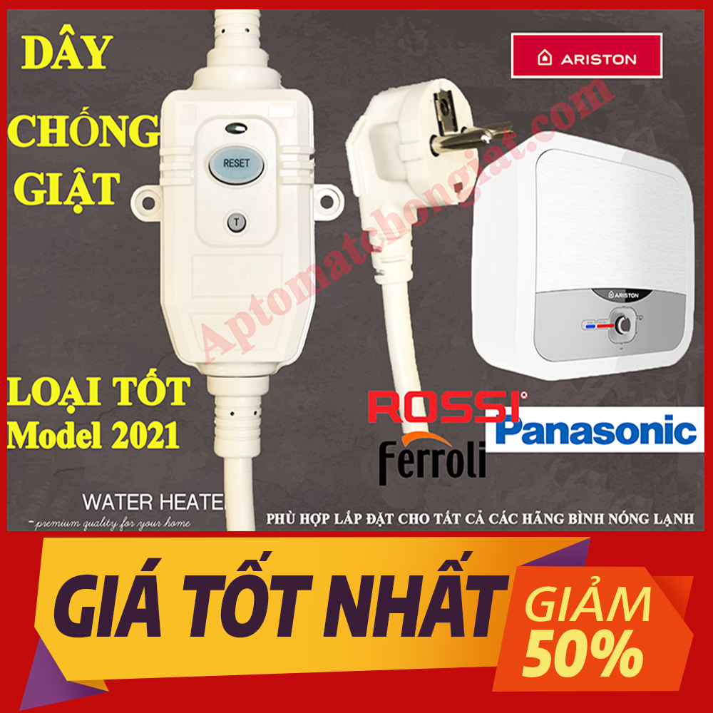 [HÀNG CHÍNH HÃNG]  Dây chống giật bình nóng lạnh  ARISTON 16A - MẪU 2021 TEST GIẬT TRÊN CƠ THỂ TRỰC TIẾP - Hàng Tốt - Bảo Hành Chính Hãng 12 tháng - Sản phẩm được Khách Hàng tin dùng 5 năm liền!