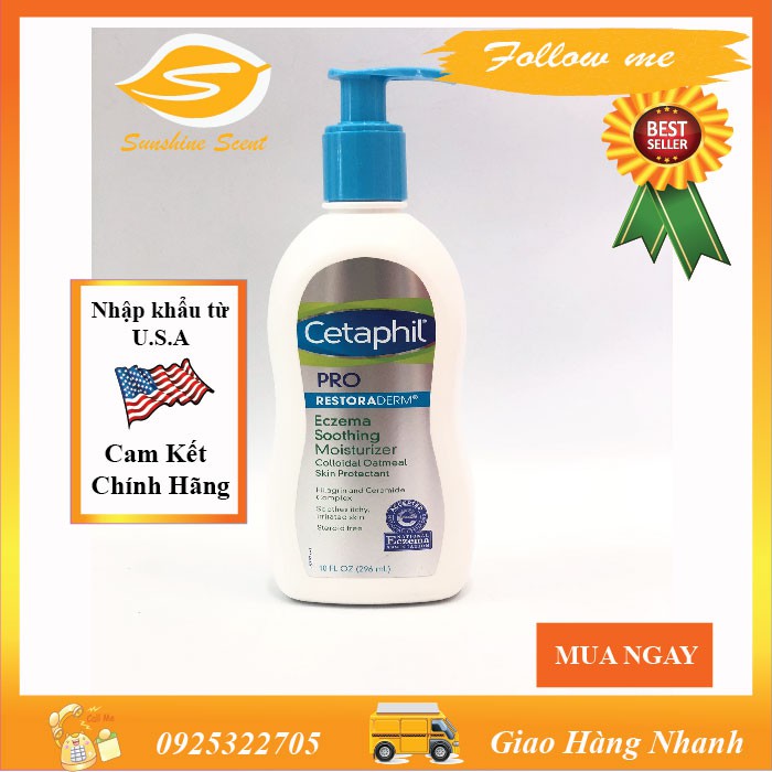 Kem dưỡng trị chàm Cetaphil PRO Restore Derm Eczema Soothing Moisturizer