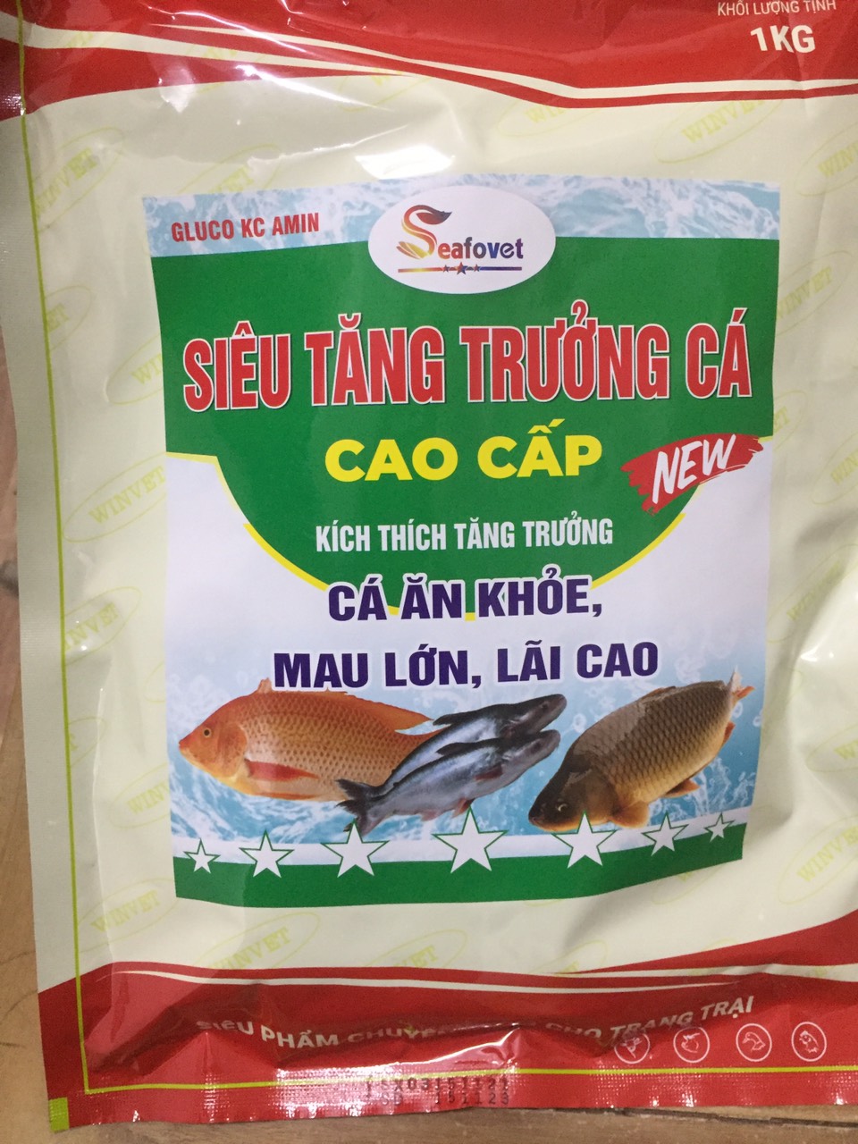  Siêu tăng trưởng cá Seafovet 1kg cá hấp thu tốt lớn nhanh tăng cân đều 