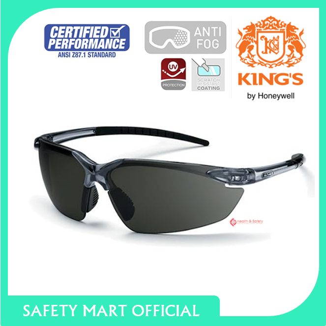 Kính bảo hộ thời trang Kings KY714 tráng bạc, chống xước, chống đọng sương, chống bụi bảo vệ mắt cao cấp