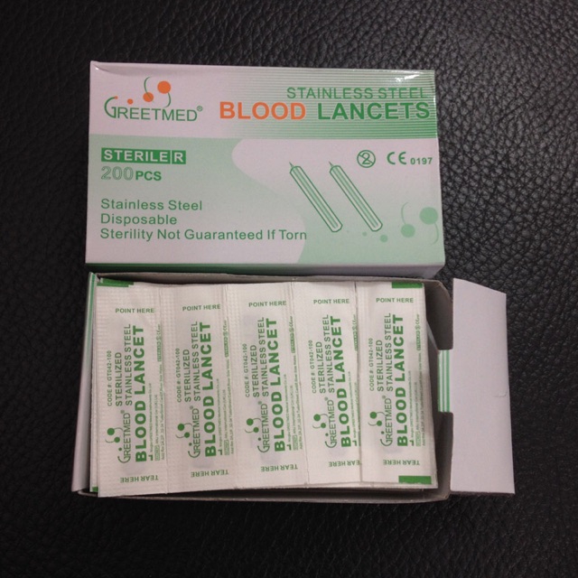 [HCM]Kim lấy mụn – Kim chích máu Blood Lancet (Hộp 200 cây) Chất Lượng