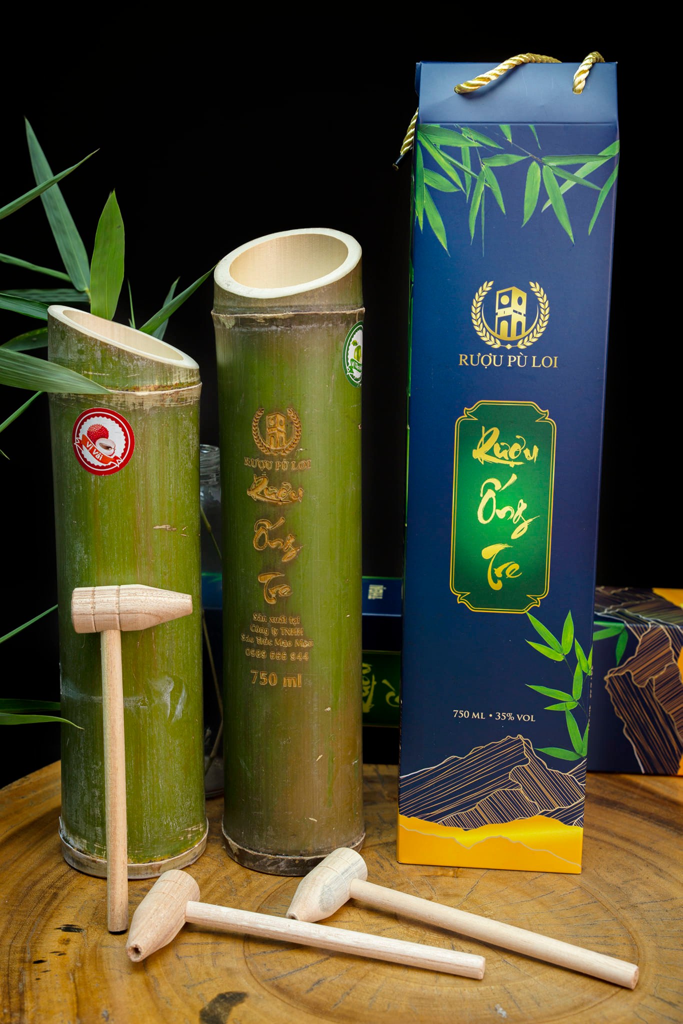 Rượu ống tre pù loi mão mèo ống 750ml