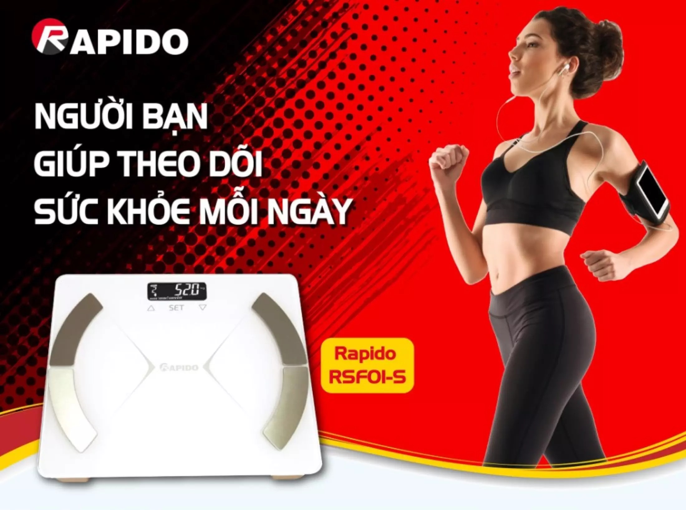 Cân sức khỏe rapido review, Cân sức khỏe hãng nào tốt, Cân Sức Khỏe Phân Tích Chỉ Số Cơ Thể Rapido RSB01-S Có bluetooth Theo Dõi Trên Điện Thoại Chính Xác Cao. Bảo Hành Uy Tín 12 Tháng Trên Toàn Quốc