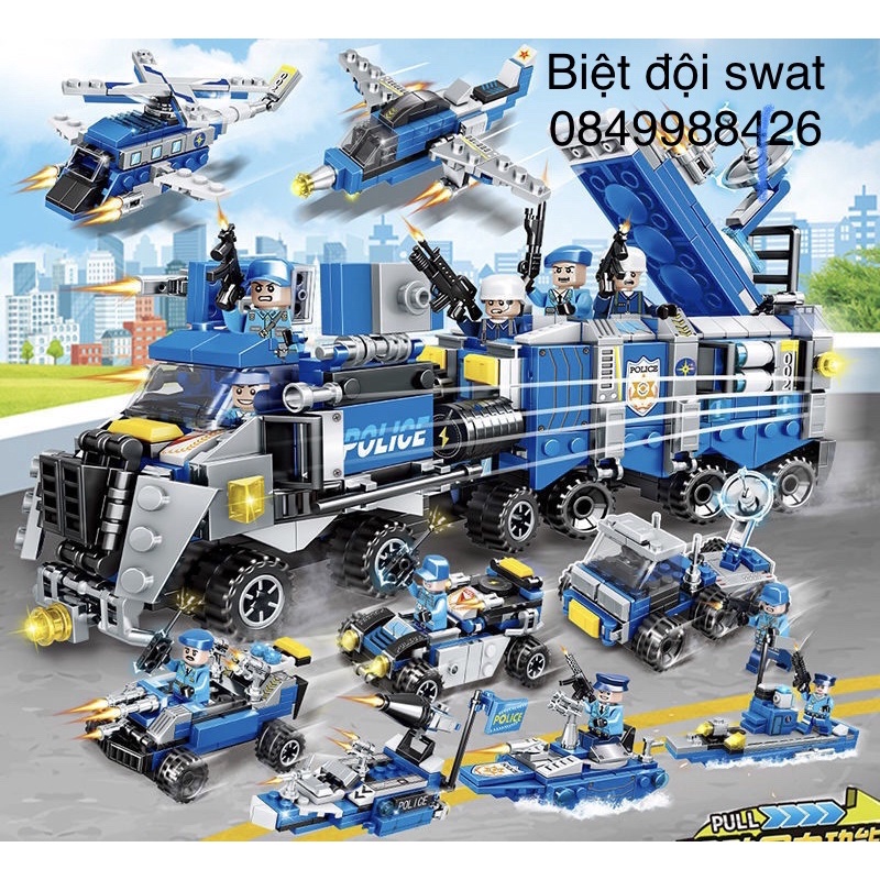 Bộ đồ chơi lắp ráp xe , XẾP HÌNH trực thăng , máy bay và tàu thuyền cho bé