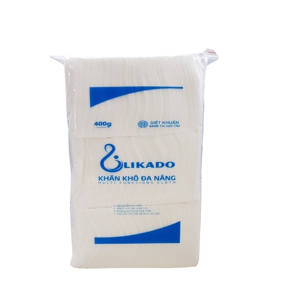 Khăn khô đa năng Likado cho bé 400g kích thước 15x20cm