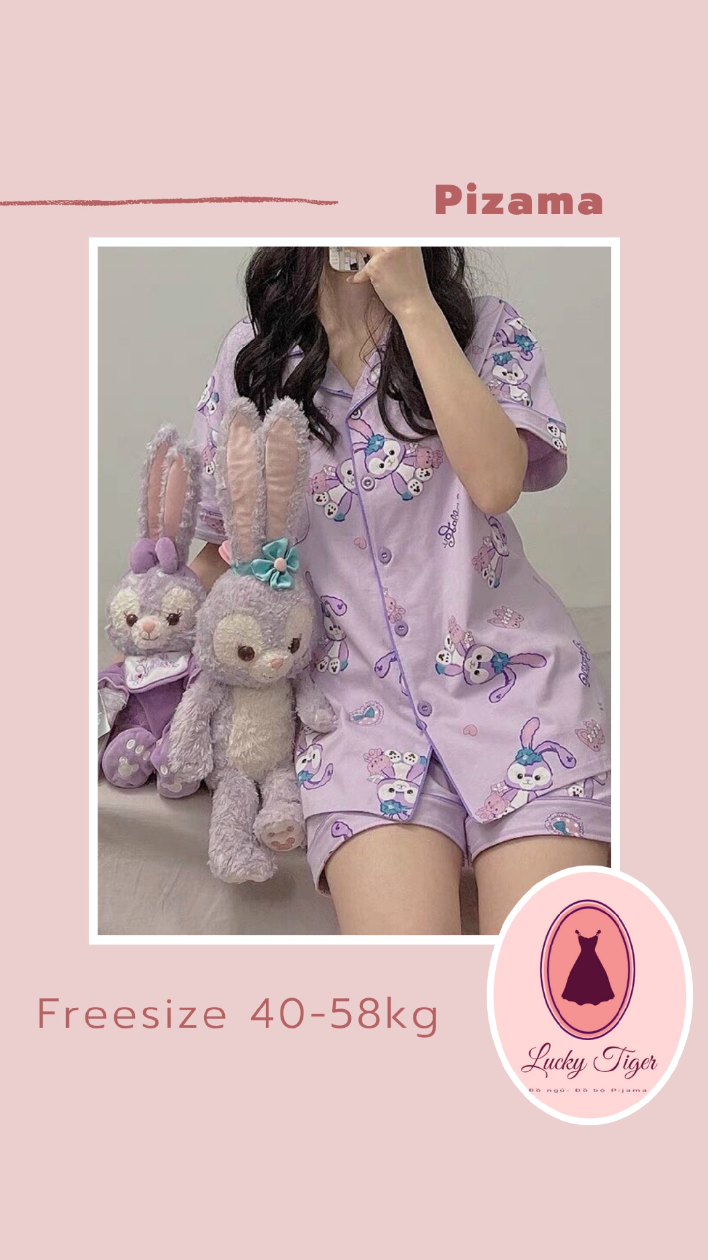 Bộ pijama cộc đùi hoạt hình nhiều mẫu - Set áo sơ mi cộc tay mặc nhà kèm sooc đùi ống rộng họa tiết dễ thương, cute