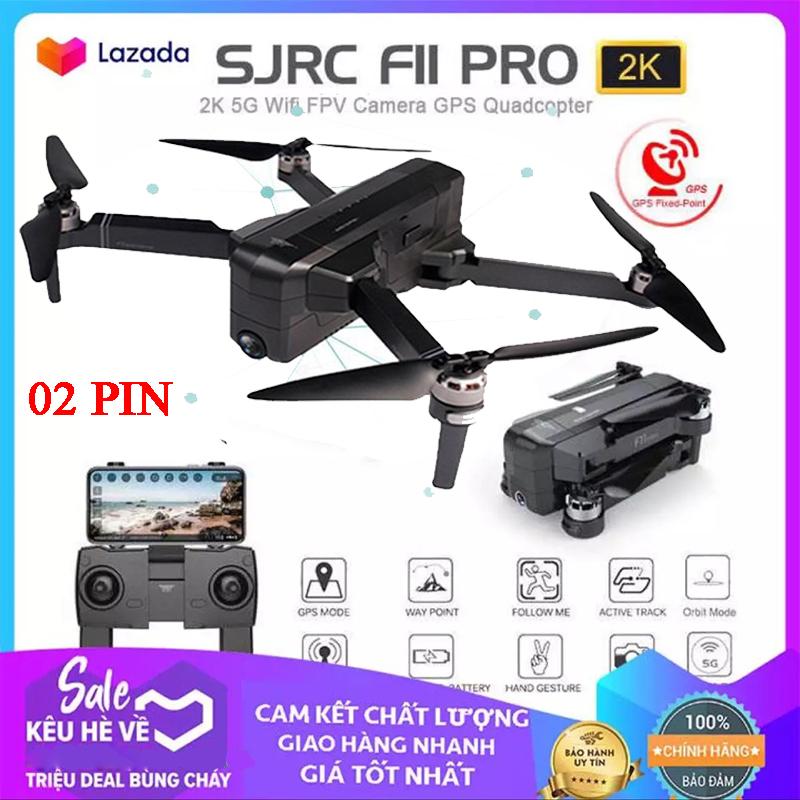 [BỘ 02 PIN +BaLo ] Flycam SJRC F11 PRO Camera siêu khủng 2K -bản nâng cấp của SJRC F11 - Bay 25 Phút - 2 GPS - Khoảng cách điều khiển 1.2KM - Động cơ không chổi than