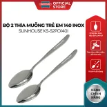 Bộ 2 Thìa muỗng trẻ em 140 inox Sunhouse KS-S2PO140I - Inox chống gỉ dày dặn - Tay cầm chắc chắn - Dễ làm sạch