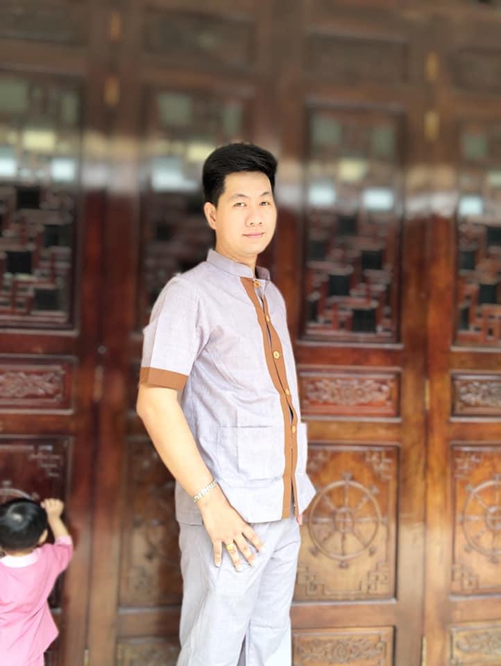Bộ đồ nam đi chùa vải đài loan