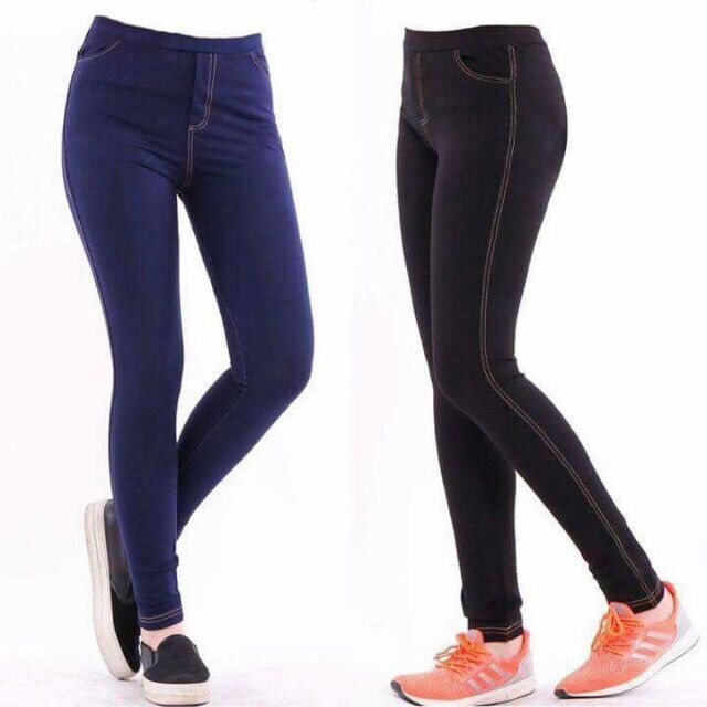 Quần Leggings giả jean cotton co giãn 4 chiều