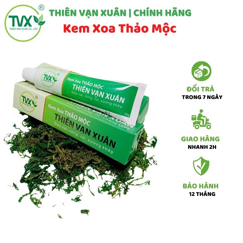 Kem xoa thảo mộc thiên vạn xuân - xoa bóp đau nhức hộp 1 tube 35g
