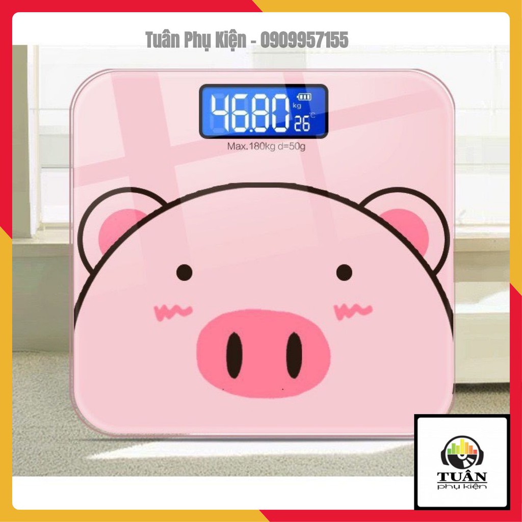 Cân Điện Tử Sức Khỏe Hình Chú Heo Xinh Xắn Dành Cho Gia Đình - Tiện Lợi - Chính Xác