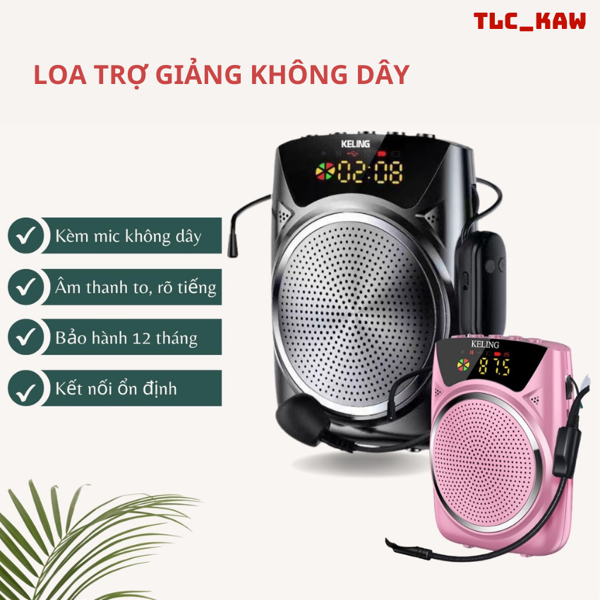 Máy trợ giảng K8 không dây phiên bản Máy trợ giảng mini Máy trợ giảng có mic cài áo Sử dụng đơn giản dễ dàng Trợ thủ đắc lực cho giáo viên.